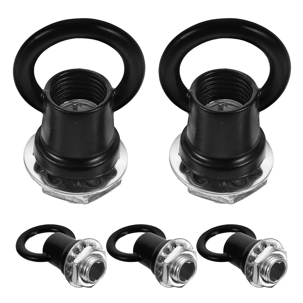 5Pcs M10 Bull Nose Threaded Hook Ring Elegant Polished Finish for Lighting Fixtures Chandelier Hanging Chain Pendant Lamp