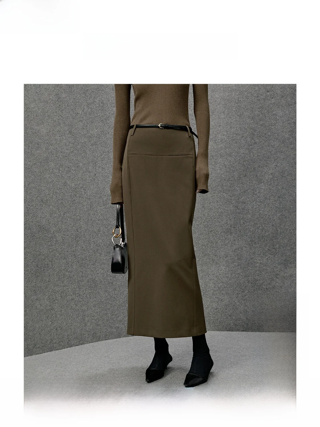 

Женская юбка ZhiZhi Simple Sle Small Fi Tail с высокой талией, эластичная, на молнии, матовая, зимняя новинка