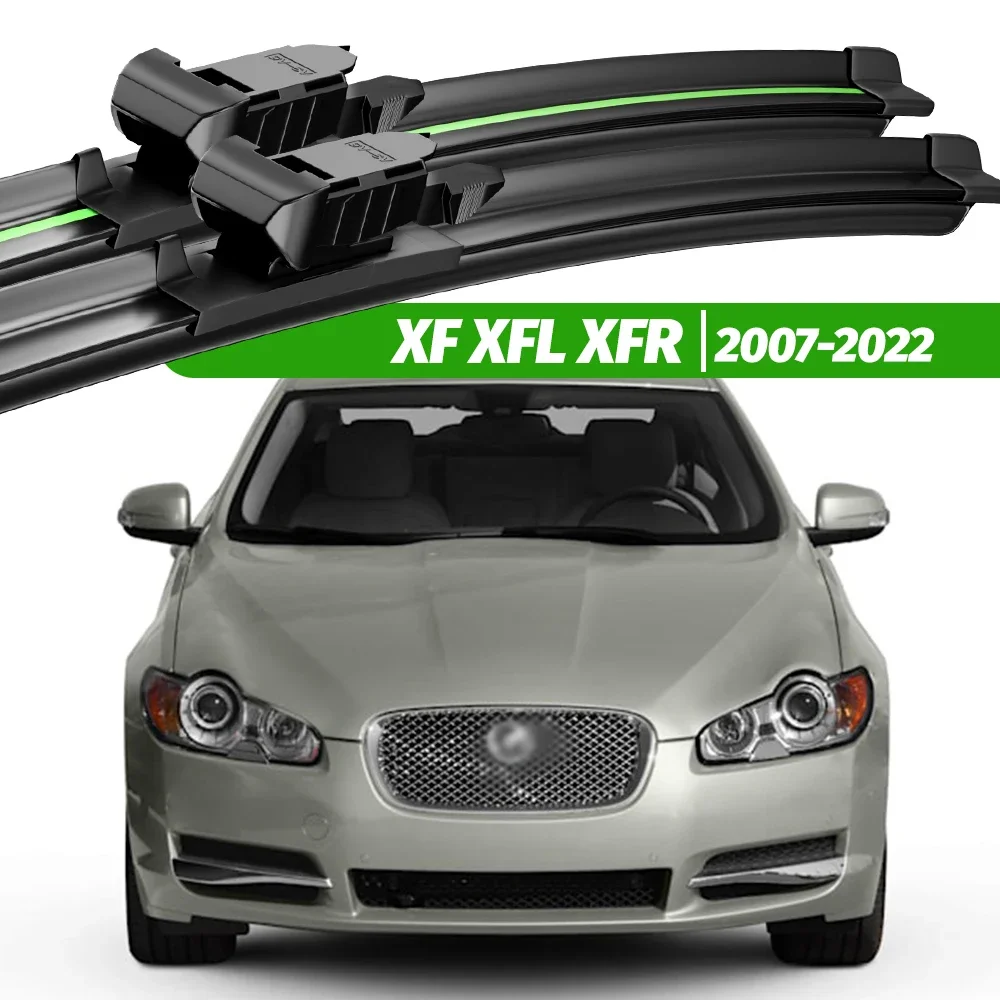 

For Jaguar XF XFL XFR 2007-2022 2pcs Front Windshield Wiper Blades 2008 2012 2016 2018 2021 Windscreen Window Accessories