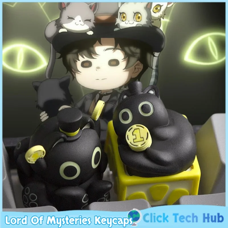 

Колпачки для клавиш Lord Of Mysteries: Клейн Моретти, персонаж-кошка, милые аниме-колпачки, креативные смоляные колпачки для механической клавиатуры
