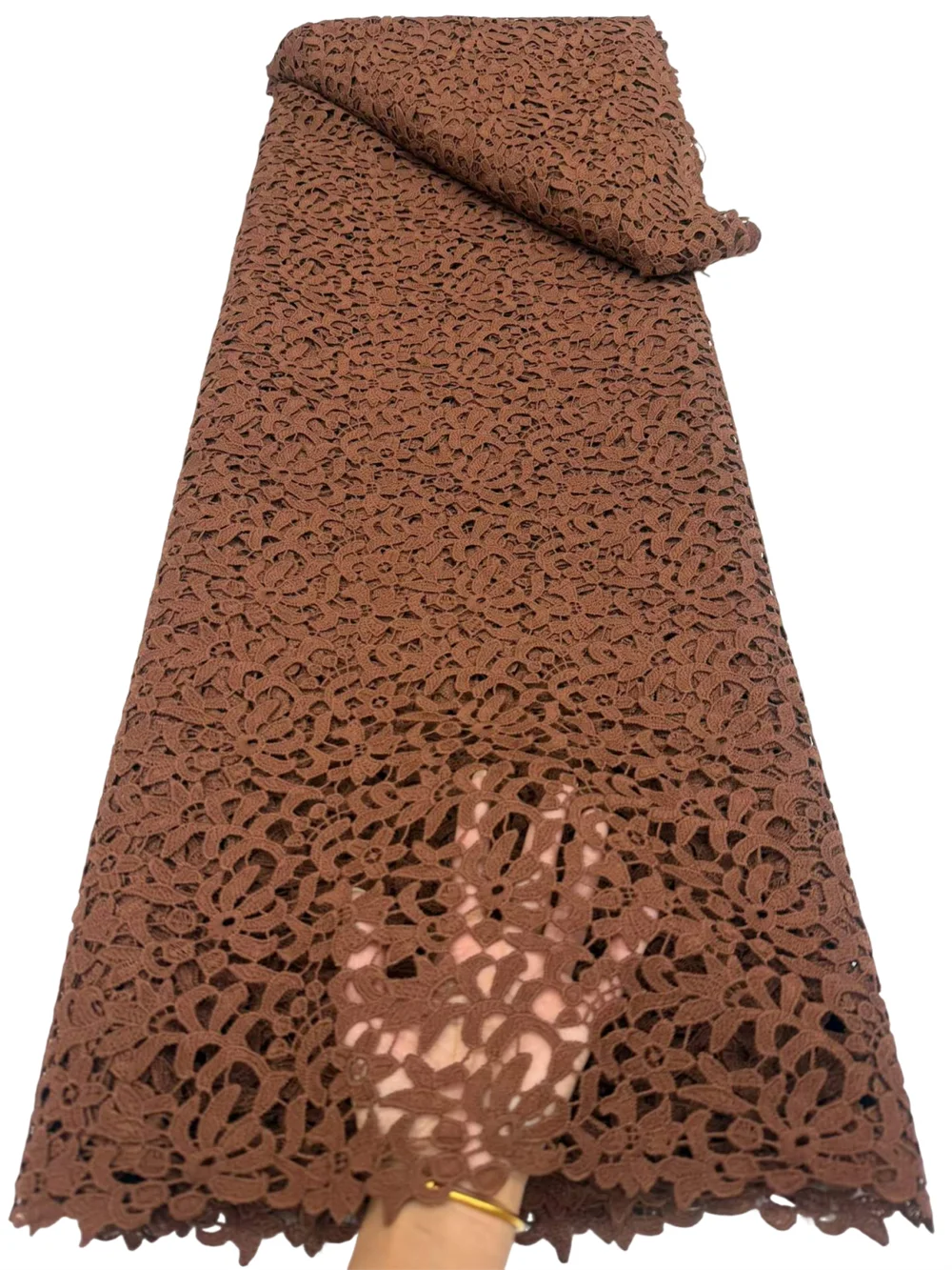 2026 High Quality Hollow Out African Guipure Cord Lace Fabric Nigerian Water Soluble Lace Fabric For Sewing Women Dresses 5Yards