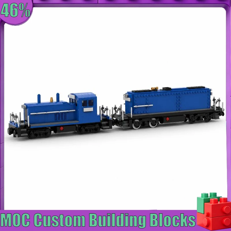 895PCS Vintage Industrial Diesel Locomotive Train Set Custom Building Blocks Assembly Display Model Festival Gift For Collectors