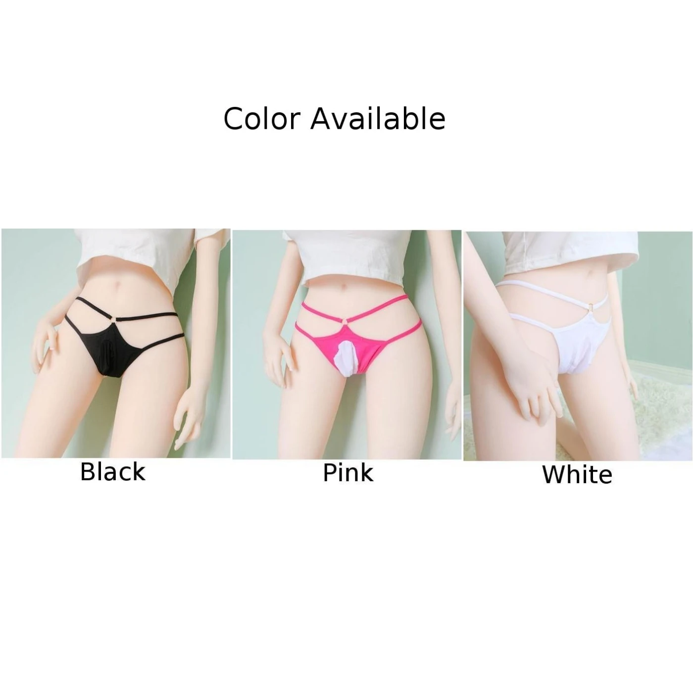 Men Sissy Briefs Bulge Pouch Panties Mens Straps Thong Elastic Low Rise Hollow Underwear Solid Erotic Underpants Summer Lingerie