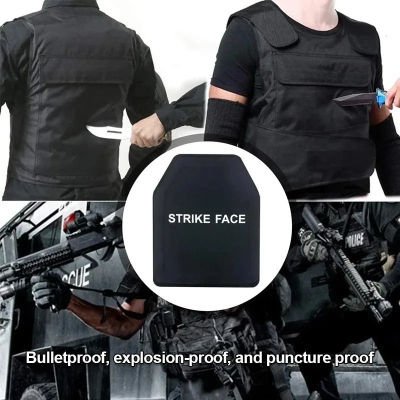 Anti Bullet Board 10x12In Lightweight Tactical NIJ Level IIIA UHMWPE Bullet-Proof Plate Level 3A Backpack Armor Panel Body Armor