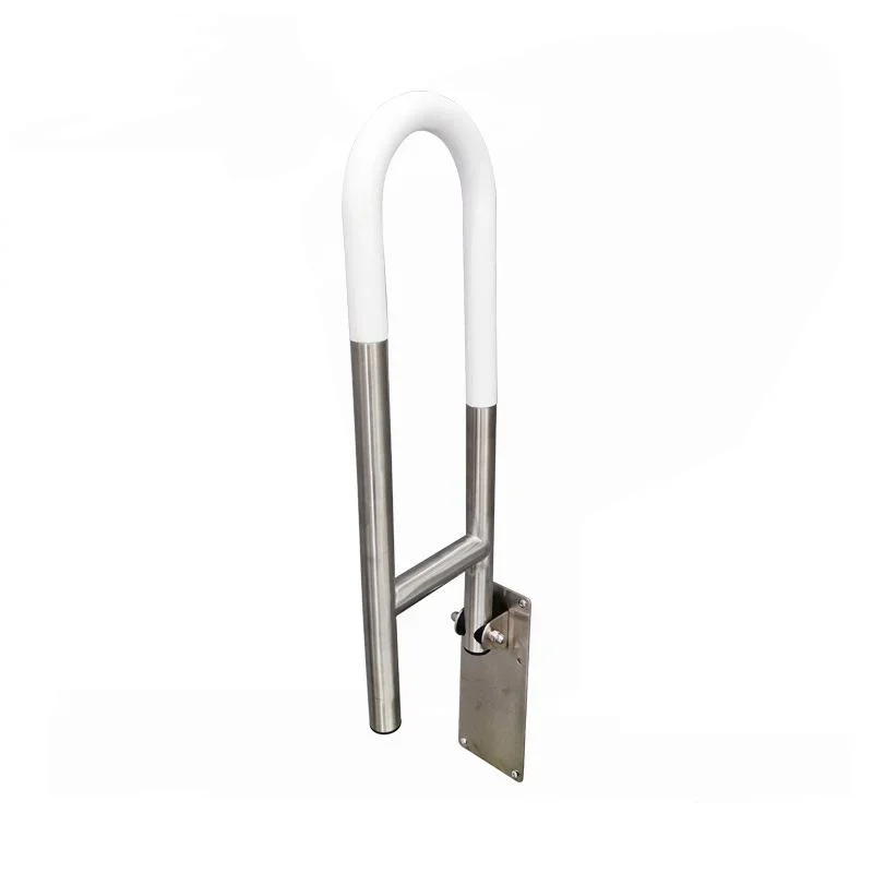 Washroom Equipment Wall Mounted Toilet Safety Armrest Stainless Steel Folding U-Shaped Grab Bar