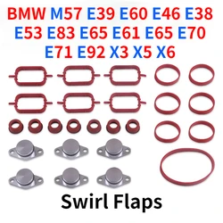 6X22/32MM For BMW M47 M57 Swirl Flaps Repair Delete Seal Kit With Intake Gaskets 11612246949 11617790198 11612245439 11612246945