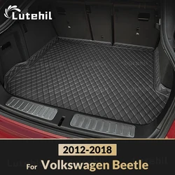 Lutehil Car Trunk Mat For Volkswagen Beetle 2012 2013 2014 2015 2016 2017 2018 Cargo Liner Carpet Interior Accessories Cover