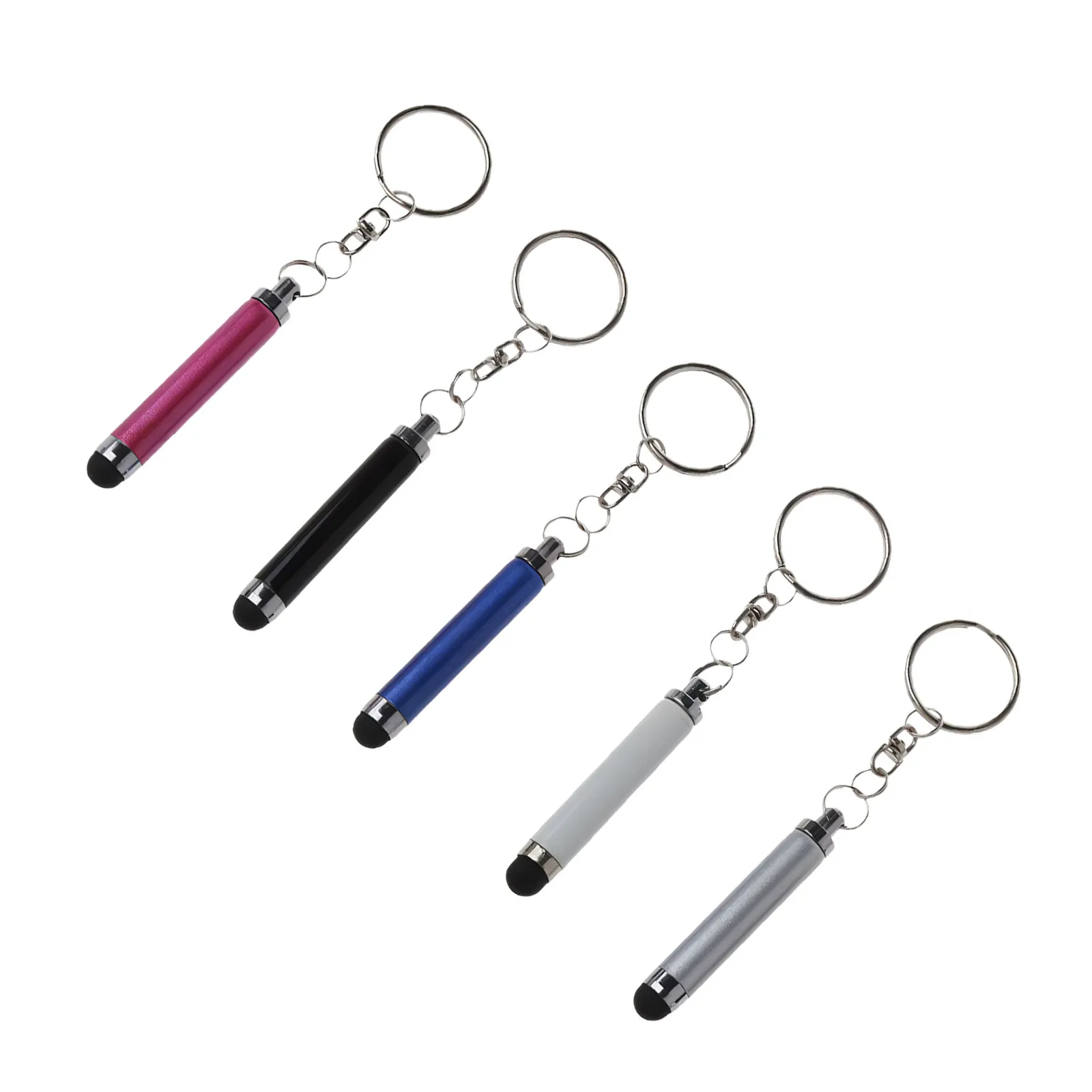 5Pcs Keychain Stylus Pens Touchscreen Capacitive Portable Styluses Compatible with Phones Tablets Mini Portable Screen Pen