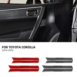 Carbon Fiber Black Fit for Toyota Corolla 2014 2015 2016 2017 2018 2019 Door Handle Car Acceccories Interior Stickers Tools 차량용품