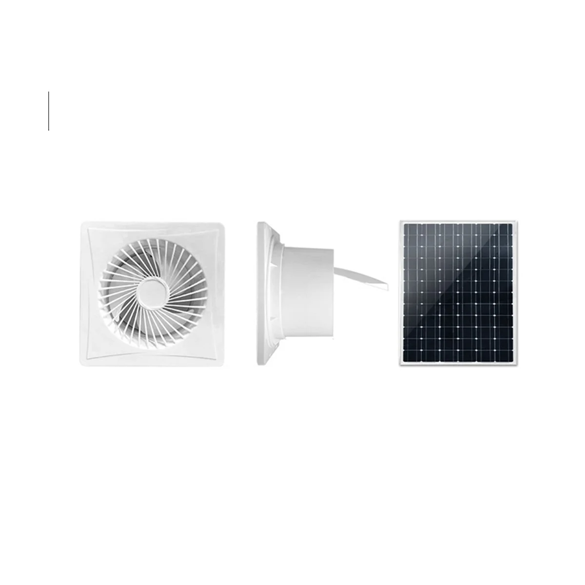 Solar Powered Exhaust Fans,17W Solar Panel with 8inch Solar Brushless Fan for Shed Ventilation,Chicken Coops,Pet Houses