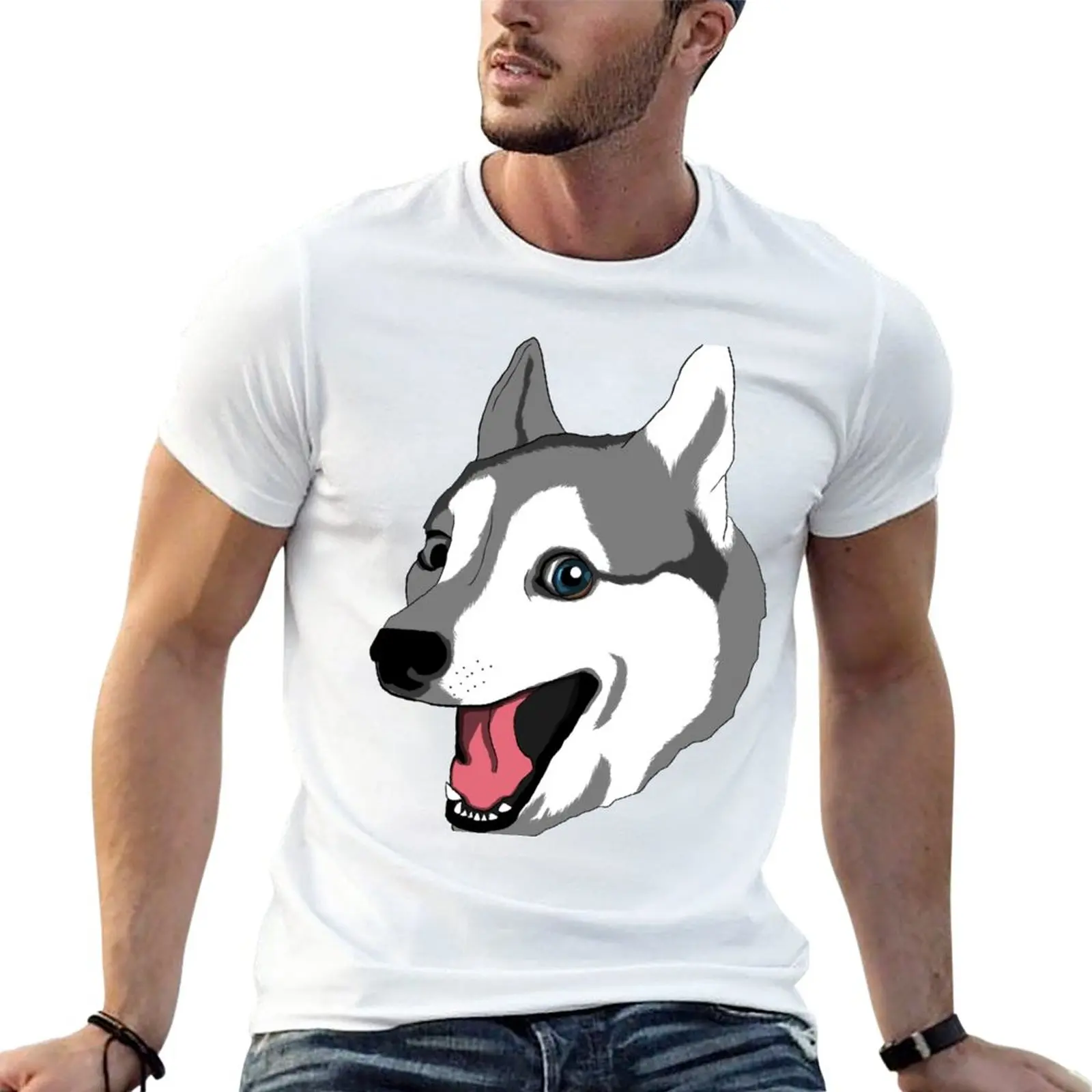 Happy Husky T-Shirt Blouse summer top sublime blacks big and tall t shirts for men