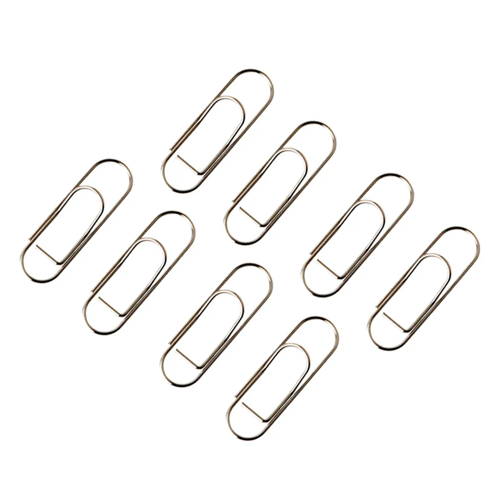 

8Pcs Metal Paper Clips Silver Simple Shape Multi-Purpose Pen Holder Money Clip Office Study File Clamp Lovely Bookmarks