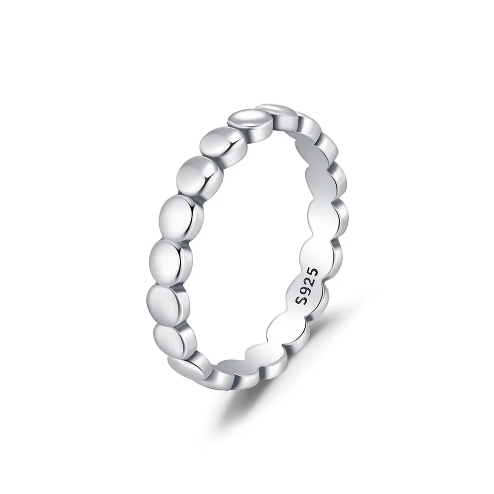 

Apexelle Brand Fashion Jewelry 925 Sterling Silver Rings Retro Simple Beads Eternity Band Rings For Women Jewelry