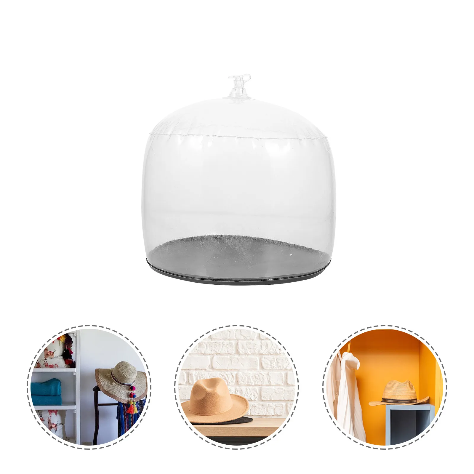 

1 шт. Высококачественный надувной держатель для круглых купольных шляп из ПВХ, формователь для демонстрации и хранения круглых купольных шляп