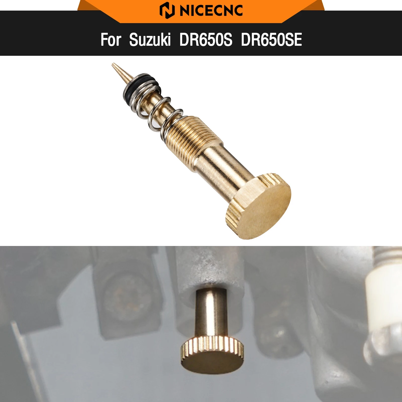 Para Suzuki DR650S DR650SE 1996-2024 carburador piloto aire mezcla de combustible tornillo DR650S/SE DR 650 S DR 650 SE DR650 S DR650 SE