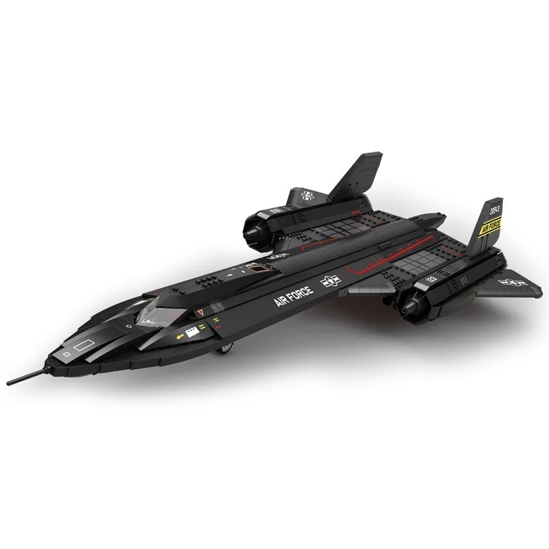 

Американский военный тип SR-71 Blackbird, модель самолета, строительные блоки, оружие, кирпичи, игрушки, совместимые с LEGO