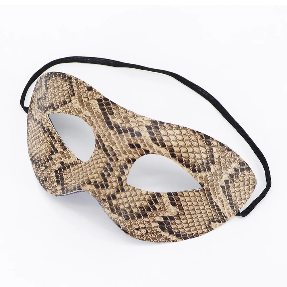 พิมพ์งูหน้ากากครึ่งหน้าคอสเพลย์หน้ากาก Masquerade สําหรับผู้ชายผู้หญิงคู่เซ็กซี่ตาผู้ใหญ่อุปกรณ์เกม
