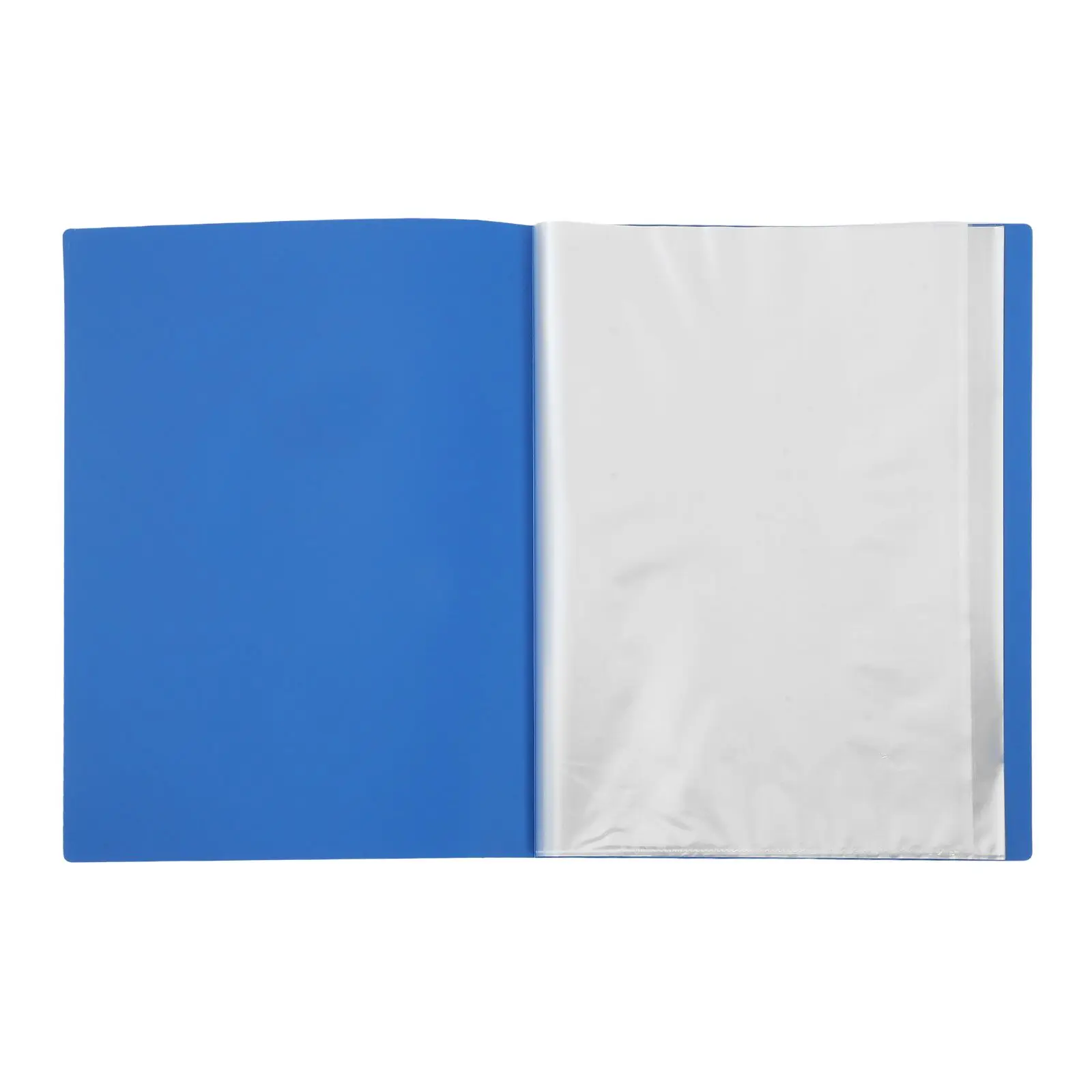 A3 Transparent Document Display Folder 20 Pockets Blue Large Capacity PP Material File Organizer Plastic Sleeves Office Use