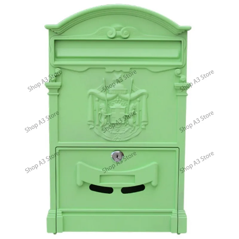 For Villa Outdoor Door Mailbox, Suggestion Box, Photography Props, Stainless Piece Mailbox