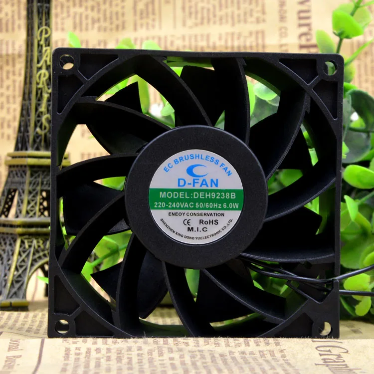 

Вентилятор охлаждения корпуса D-FAN DEH9238B 220V-240V 6.0W 9038 9CM