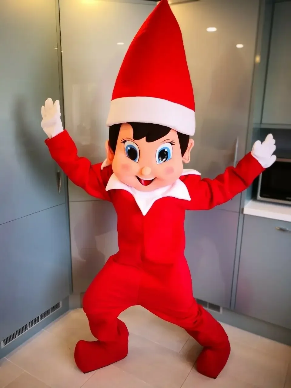 شيوتي قزم الكرتون الكبار حجم أحمر أخضر زي التميمة فستان بتصميم حالم الكبار حجم هالوين كرنفال حفلة الحدث تأثيري الأداء