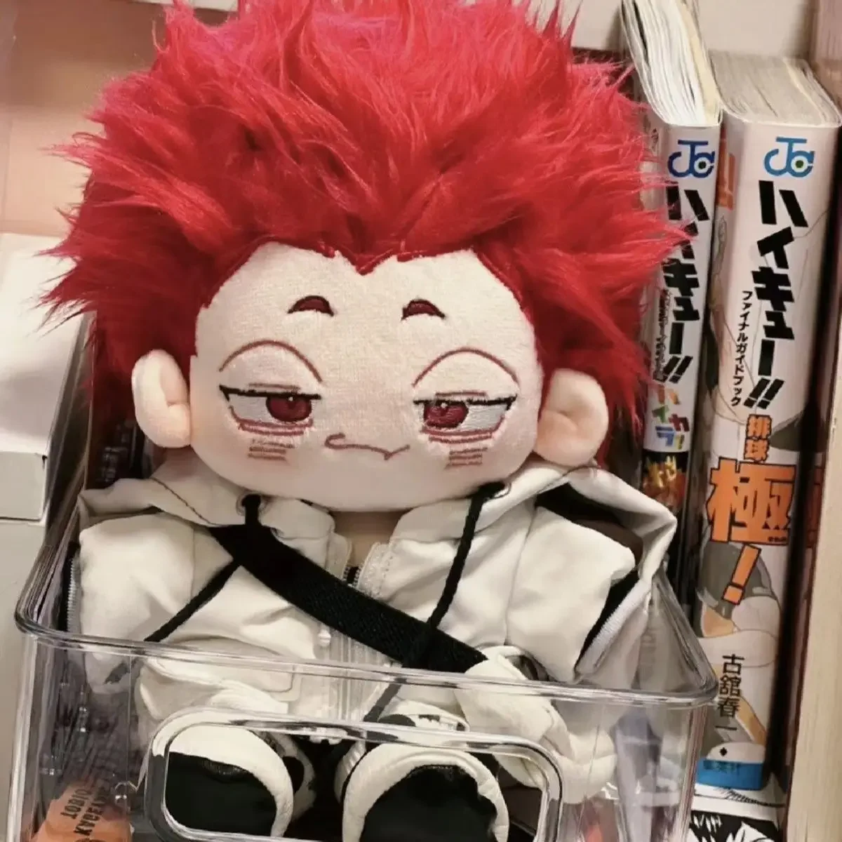 20cm Anime Haikyuu!!、Tendou Satori Cosplay Soft Plush Doll Body With Skeleton Dress Up Cotton Stuffed Toys Doll Mascot Xmas Gift