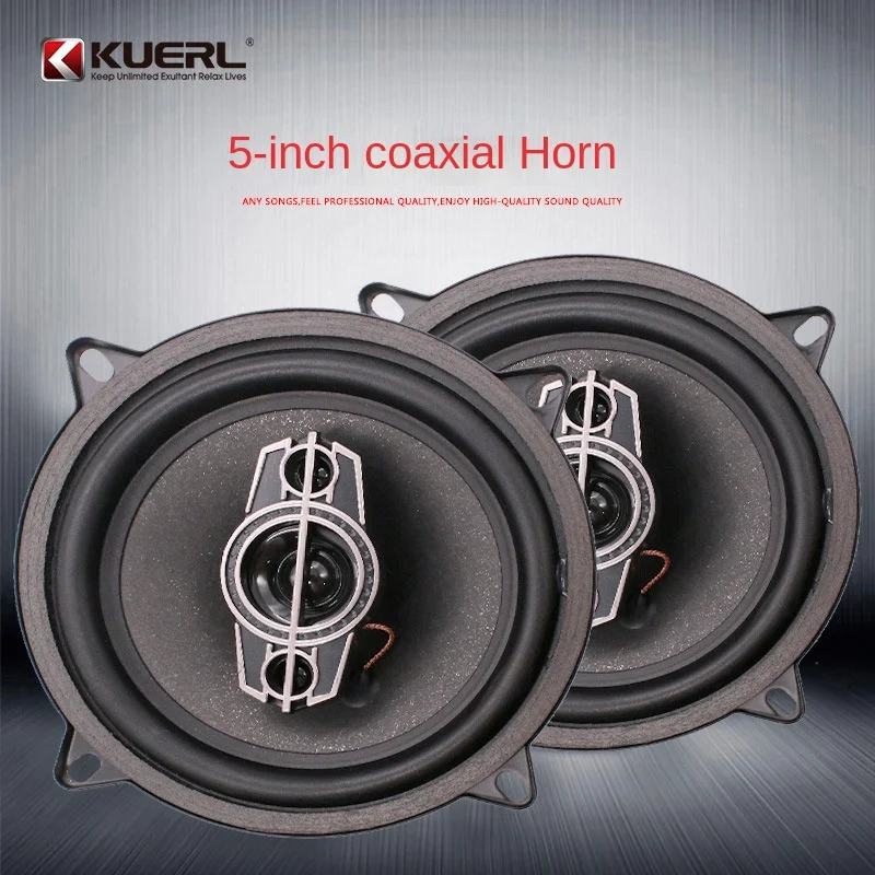 2pcs HiFi Car Audio Speaker Professional Subwoofers Speaker Horn Coaxial 5-inch Car Speaker Automobiles Car Audio Accessories