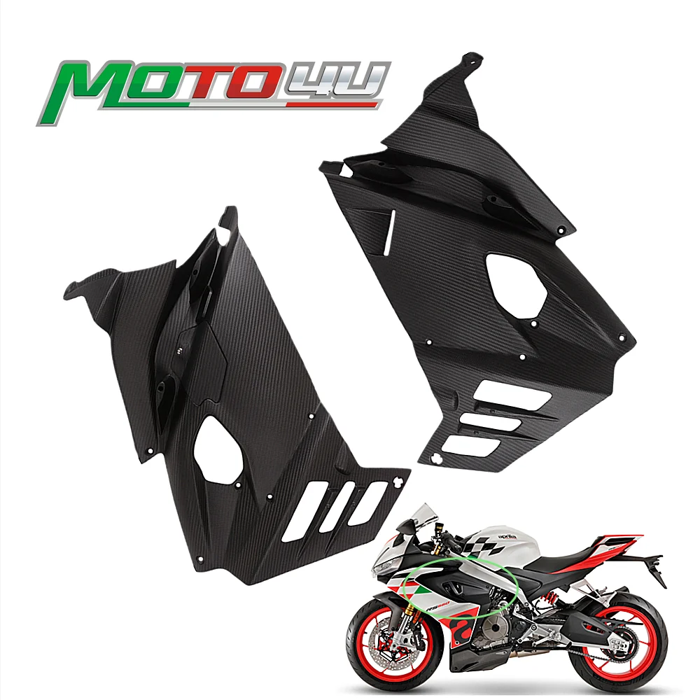 

For Aprilia RS660 RS 660 100% Carbon Fiber Front Side Fairings Side Panels 1 Pair Side Protection Cap Cover