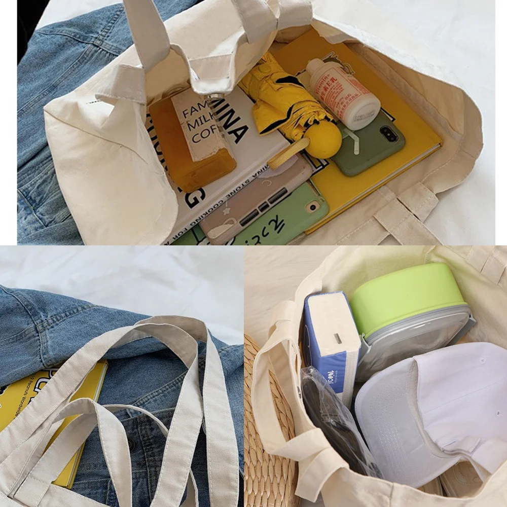2022 Shopping Bags Foldable Ladies Canvas Shoulder Bags 3D Printed Tote Folding Pouch Handbags Large-capacity Travel Work Bags