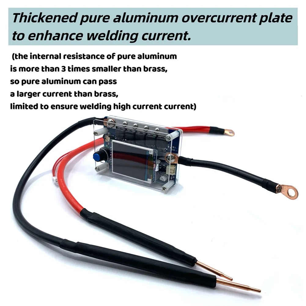 Portable Spot Welding Machine Kit 7-14V Adjustable Mini Spot Welder Control Board with Digital Display DIY 18650 Battery Pack