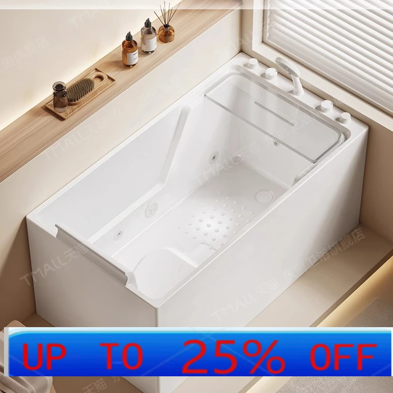 

LH household small apartment acrylic independent bathtub bath bucket bathroom