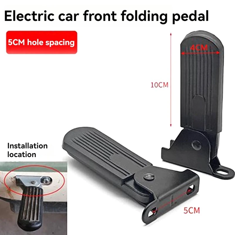 2 Stück Elektro moped Front pedal Roller vorne faltbare Pedal Bein Stütz polster verdickte Stahlplatte E-Bike Zubehör