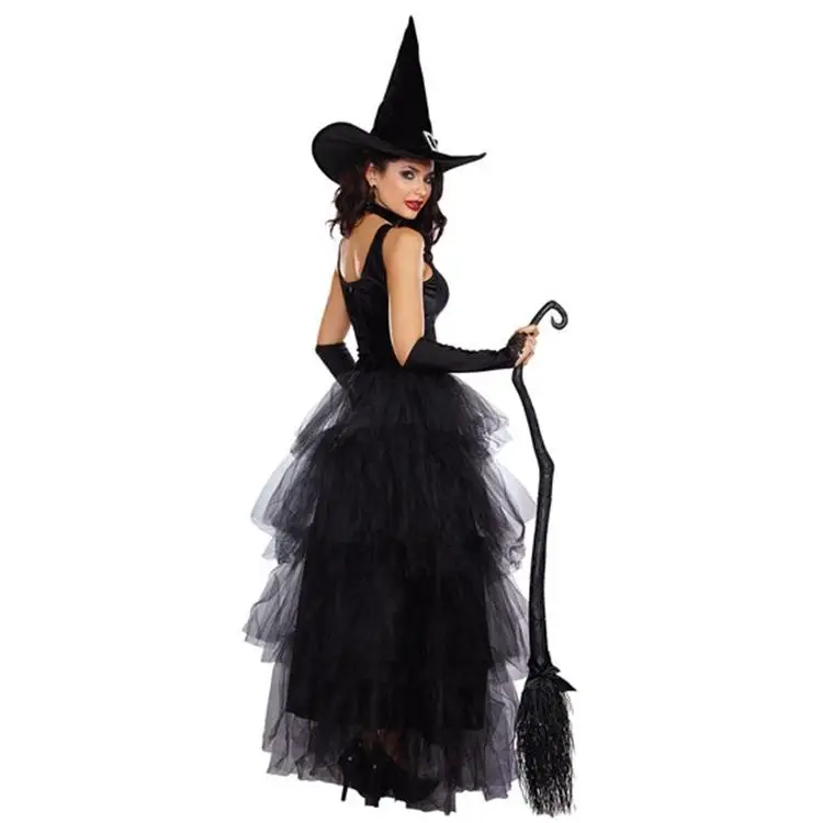 Classic Bla Witch loween Role-plang Cake Skirt Me Stage Performance Costume Women's Faion Traditional Ethnic Stage...