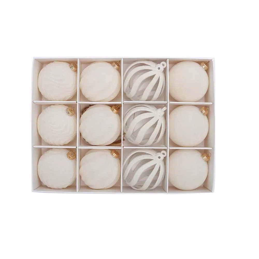 12 шт. пластиковые рождественские шары, подвески, небьющиеся рождественские елочные топперы специальной формы, гальванические звезды, рождественские украшения