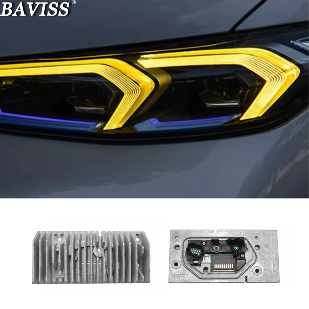 Farol diurno LED para BMW G20 LCI, chips de luz DRL, luz adaptável, Daylight Refit, olhos de anjo amarelo, Euro, 2023, 2024