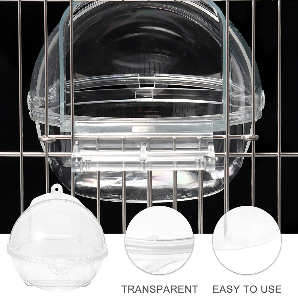 

2Pcs Bird Bath for Cage Parrot Shower Box Hanging Bath Basin Small Bird Bathtub Reusable Convenient Birds Bathing Box