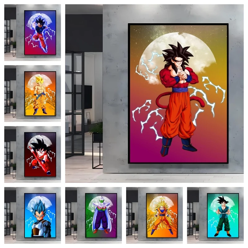 

Dragon Ball Wall Art - Goku Vegeta More! High Quality Anime Poster for Home Decor Vivid Colors Ideal for Fans