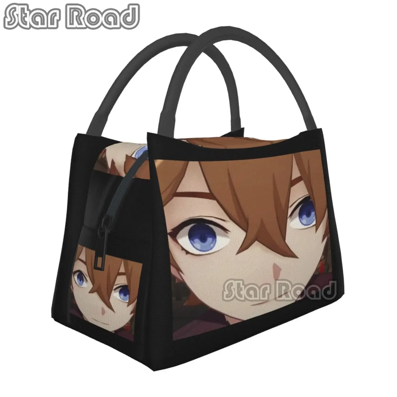 

Anime Tartaglia Face Meme Genshin Thermal Insulated Lunch Bags Resuable Lunch Container for Outdoor Camping Travel Multifunction