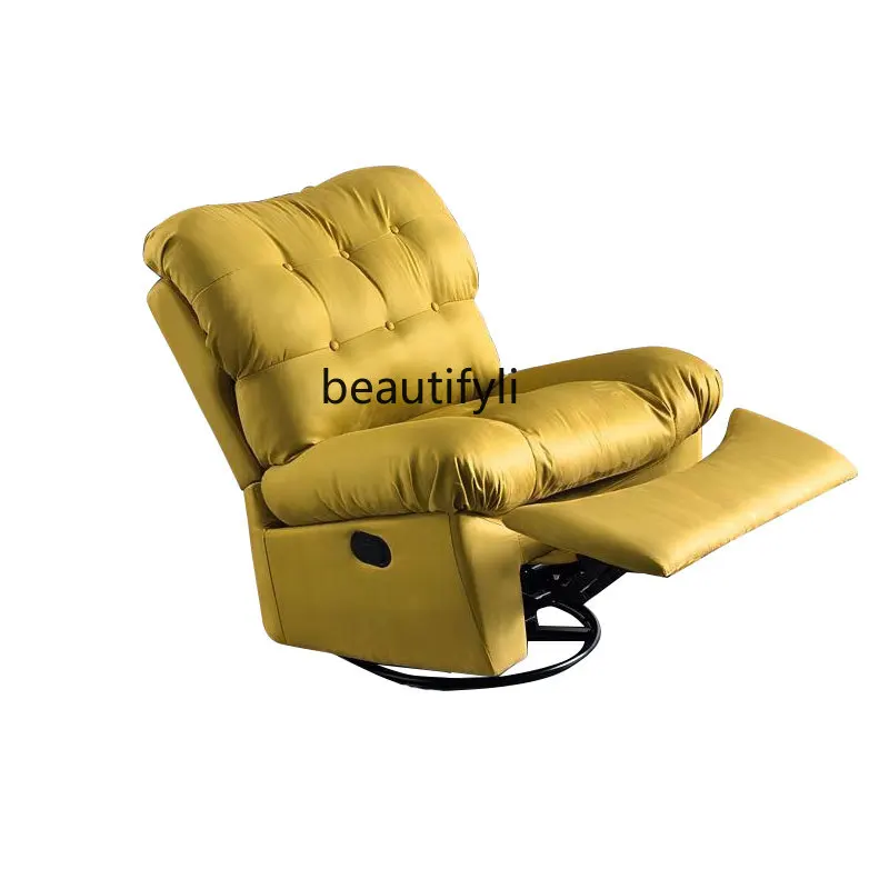 

Single First Class Massage Armchair Electric Multifunctional Leather Lazy Reclining Rocking Massage Leisure Couch