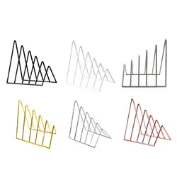 File Folder Sorter Non Skid Desk Triangle Bookshelf Bookend Organizer for Recipe Vinyl Records Office Magazines Hold Heavy Books