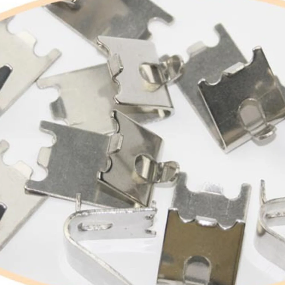 

4pc Shelf Clips Stainless Steel Freezer Support Brackets Refrigerator Hardware Long Lasting Suitable Most Refrigerators
