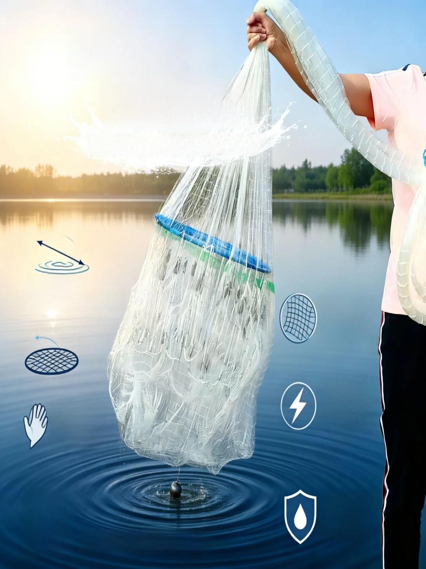 thickened-welded-iron-chain-net-casting-handmade-woven-durable-fishing-net-outdoor-disc-style-easy-to-throw-fly-disk-net