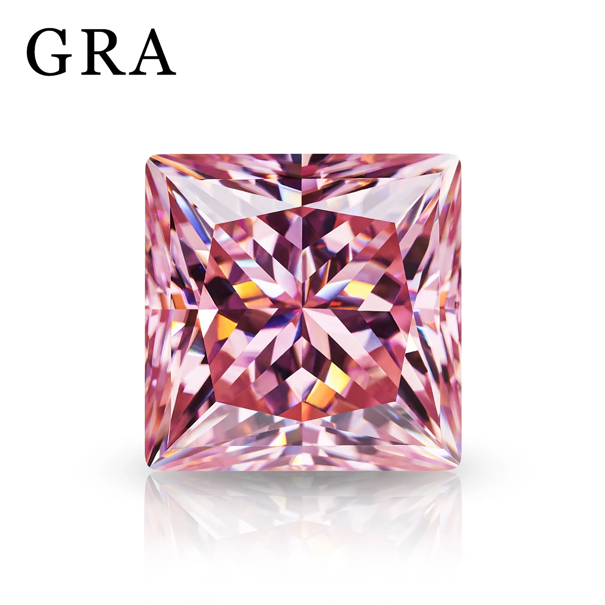 

Szjinao Princess Cut Pink Moissanite Stone With Certificate Loose Bead Gems 100% Pass Diamond Tester Gemstones Pink Moisssnite