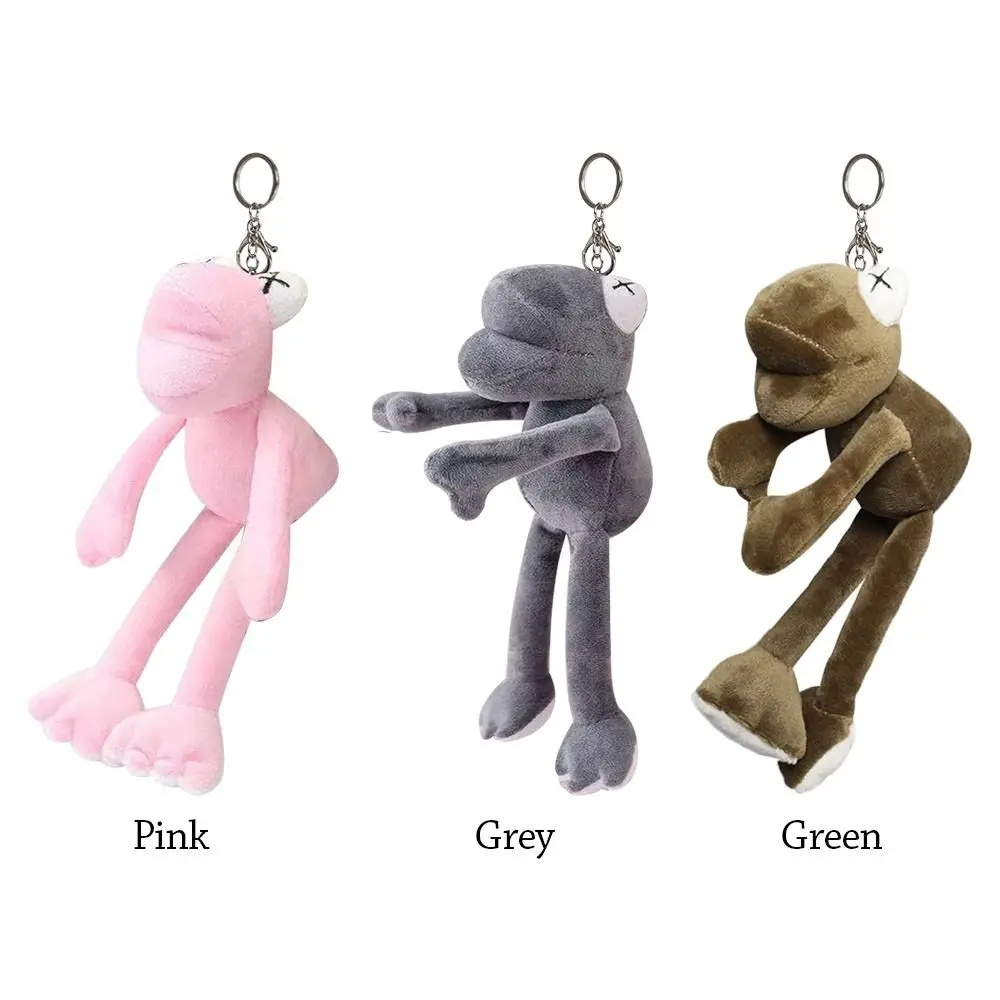 Cadeau grappige sleutelhanger pluche cartoon kikker pop hanger Kawaii schattige tas decoratie