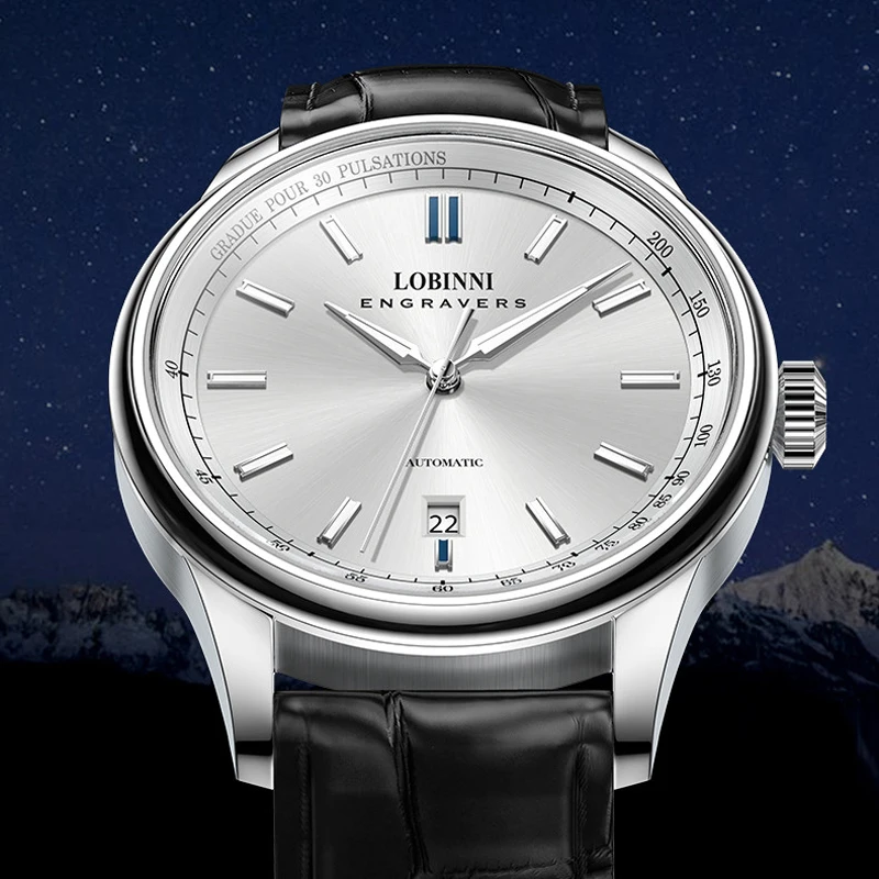 

LOBINNI Men's Japan MIYOTA Automatic Mechanical Watch Sapphire Crystal 50M Water Resistant Luminous Auto Date Clock L18
