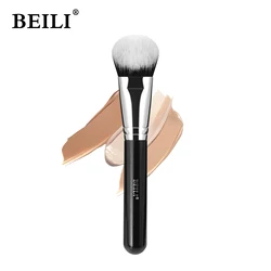 BEILI Professional Bevel Foundation Makeup Brush 1Pcs Soft Synthetic Hair For Liquid Cream Powder Emulsion Contouring Face Brush