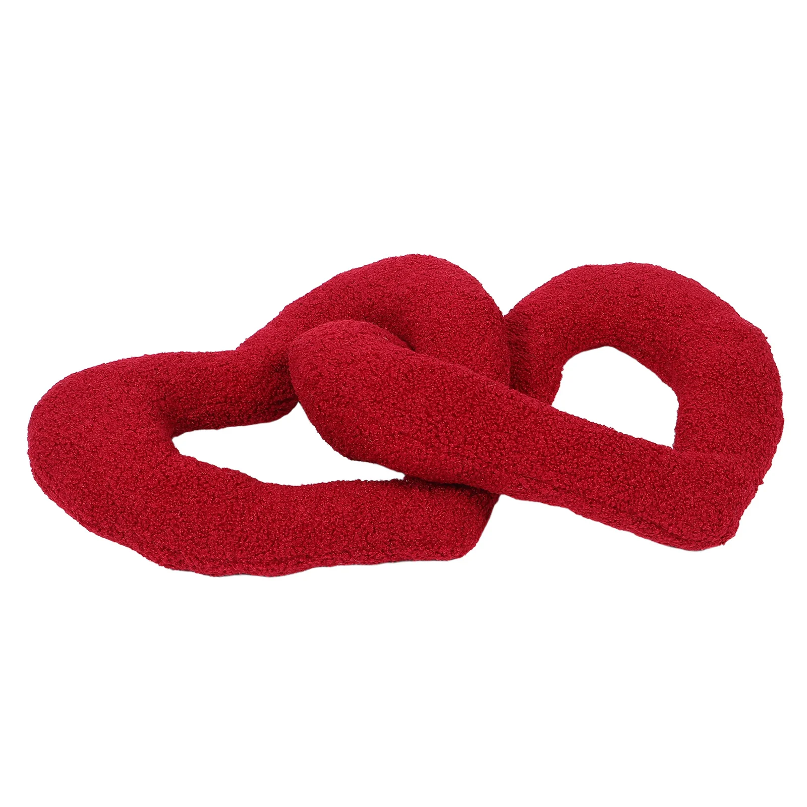 

Heart Pillow Decoration in Vibrant Red Handmade Cushion for Living Room Bedroom Wedding Cozy Home Decor Accent