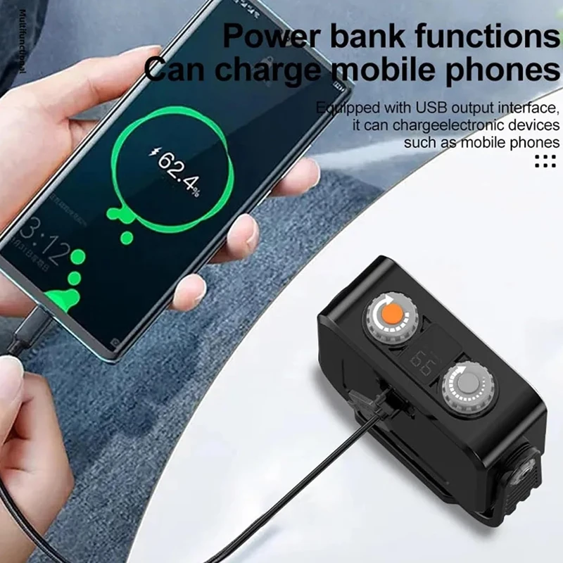 COB LED ضوء التخييم، ستبليس يعتم الفيضانات السوبر مشرق 1200LM مع قوس المغناطيس 8000mAh للطوارئ، المرآب العمل