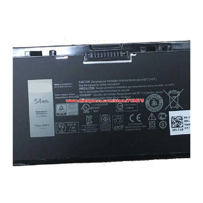 Genuine 3RNFD Battery G95J5 for Dell LATITUDE E7440 E7450 LAT 7250 FLP22C01 V8XN3 E7250 Laptop 7.4V 7300mAh 54Wh