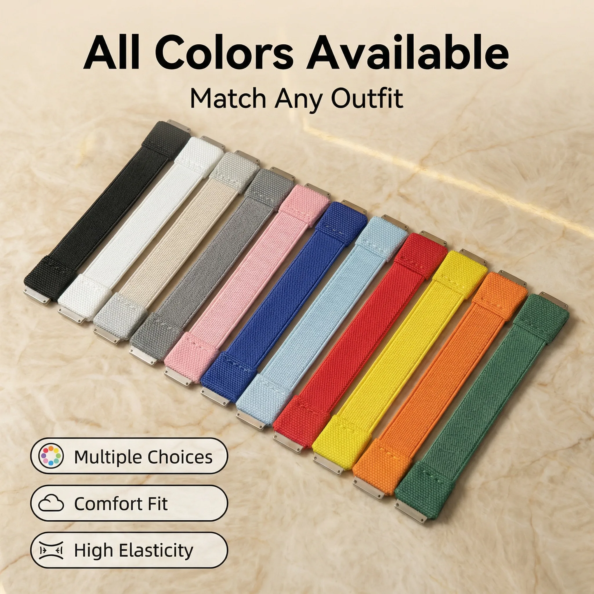 Elastic Nylon Watch Strap For Richard Mille RM67-02 RM27-02 RM35-03 Wrist Band DIY Loop Watch Strap